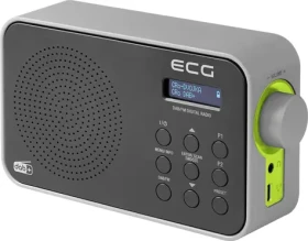 ECG RD 110 DAB čierna / Prenosné rádio / FM a DAB+ / LCD displej / teleskopická anténa / USB-C / AUX (100001123850)
