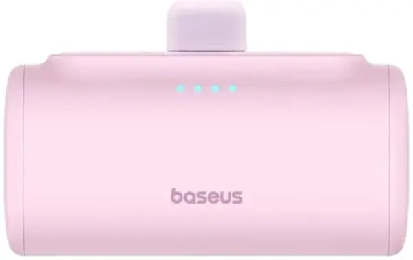 Baseus Compact 5000mAh 20W ružová / Powerbanka / 1x USB-C (M) + 1x USB-C (F) (P10068306413-00)