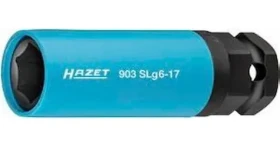 Hazet 903SLG-17 / Nástrčná hlavica na kolesá / 17 mm / šesťhranná / ochranné púzdro / pre rázové uťahovače (903SLG-17)