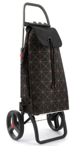 Rolser Nákupná taška I-Max 2 Logic Star RSG čierno-oranžová / 2 kolieska XL / objem 40 l / nosnosť 40 kg