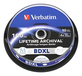 Verbatim M-DISC BD- R XL 100GB / Blu-ray disk / 4X / Inkjet printable / spindle 10 ks (43850)