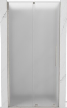 MEXEN/S - Velár posuvné sprchové dvere 110, dekor, nikel kartáčovaný 871-110-000-31-97