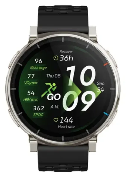Amazfit Active 3 Premium Apex Silver / Chytré hodinky / 1.32 "AMOLED / 5 ATM / BT 5.3 / NFC / GPS (W2558GL1N)