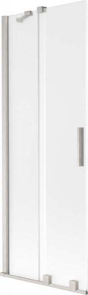MEXEN/S - Velar dvojkrídlová posuvná vaňová zástena 70 x 150, dekor, nikel kartáčovaný 896-070-000-31-97