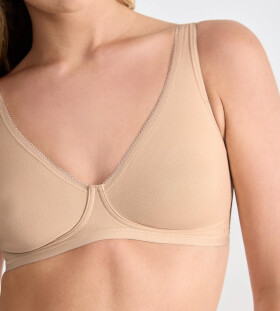 Dámska podprsenka Basic+ Soft Bra - Žltá - svetlo béžová 0026 - SLOGGI YELLOW 70C