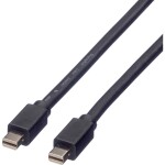 Roline DisplayPort prepojovací kábel Mini DisplayPort konektory, Mini DisplayPort konektory 3.00 m čierna 11.04.5641 tienený Kábel DisplayPort; 11.04.5641