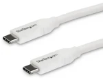 StarTech biela / Napájací kábel USB-C / PD / 5A / 4 m (USB2C5C4MW)
