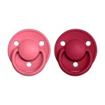 BIBS De Lux cumlíky z prírodného kaučuku coral/ruby