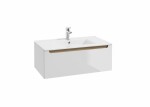 Kúpeľňová skrinka pod umývadlo Naturel Stilla 80x30x45 cm biela STILLAD08005 STILLAD08005