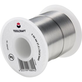 TOOLCRAFT spájkovací cín bez olova cievka Sn99,3Cu0,7 ROL1 100 g 1 mm; TO-6481263