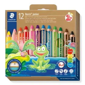 Staedtler Trojhranné pastelky Noris Junior 3v1 / 12 ks / s strúhadlom / od 2 rokov (140 C12)