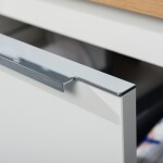 Mereo Mailo, kúpeľňová skrinka s keramickým umývadlom 101 cm, dub Riviera, chróm madlo CN522