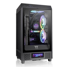 Thermaltake The Tower 200 čierna / mini ITX / 1x USB-C 3.2 / 2x USB-A 3.0 / bez zdroja / priehľadná bočnica (CA-1X9-00S1WN-00)