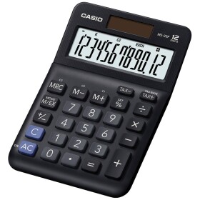 Casio MS-20F stolná kalkulačka, displej (počet míst) 12, na batérie, solárny pohon, čierna; MS-20F