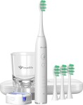 TrueLife SonicBrush GL UV biela / Sonická zubná kefka / 80 000 kmitov / 4 hlavice / nabíjacie poháre / UV sterilizátor / dopredaj (TLSBGLUV)