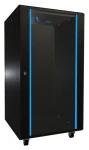 Extralink Rack 22U čierna / Stojanový rozvádzač / 19" / Šírka 600 mm / Hĺbka 600 mm / nosnosť 600 kg / sklenené dvere (EX.14381)