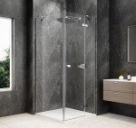 POLYSAN - GLOBE CHROME štvorcová sprchová zástena 800x800, číre sklo, pravé GB1080-3215RC