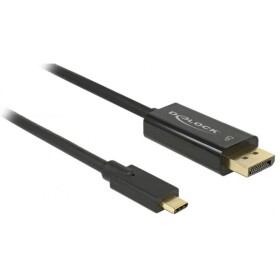 Delock USB-C® / DisplayPort káblový adaptér USB-C ® zástrčka, Konektor DisplayPort 3.00 m čierna 85257 pozlátené kontakty Kábel pre displeje USB-C®; 85257