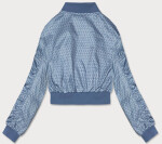Svetlomodrá krátka dámska bunda typu bomber (AG3-2206) odstíny modré XL (42)