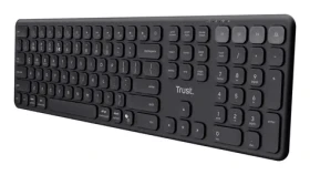 Trust Vaiya čierna / Bezdrôtová klávesnica / US layout / RF 2.4GHz Bluetooth / numerická klávesnica (25511)