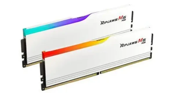 G.Skill Ripjaws M5 RGB biela 64GB (2x 32GB) / Operačná pamäť / DDR5 / 6000MHz / CL30 / XMP (F5-6000J3040G32GX2-RM5RW)