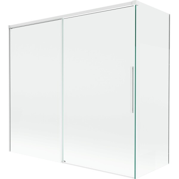 MEXEN/S - Rox vaňová zástena 2-krídlová posuvná 170 + 75 x 150, transparent, biela 8C9-170-075-20-00