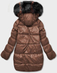 Čierno-hnedá obojstranná bunda oversize (h-1088-01) odstíny hnědé S (36)