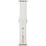 Audi Sport Red Logo Silicone remienok biela / Remienok / silikónový / pre Apple Watch 40/41/42mm (AUS-SR-AW40-42-R8/D2-WE)