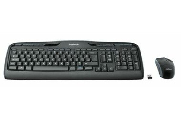 Logitech Wireless Desktop MK330 - UK / Klávesnica / Myš / USB / Čierna / UK verzia (920-003986)