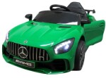 Mamido Elektrické autíčko Mercedes GTR-S zelené, mäkké kolesá Eva, pohodlné sedátko s licenciou