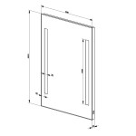 AQUALINE - Zrkadlo s LED osvetlením 60x80cm, gombíkový vypínač ATH6