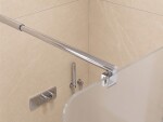 CERANO - Sprchová zástena Walk-in Orbis Round - Pravá - 8 mm - guľatá vzpera - chróm, mliečne sklo - 140x200 CER-999946