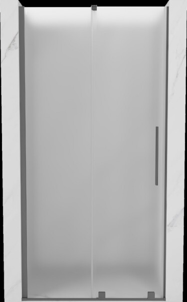 MEXEN/S - Velár posuvné sprchové dvere 90, dekor, grafit metal 871-090-000-31-95
