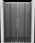 MEXEN/S - Velar Duo posuvné sprchové dvere 160, grafit, nikel kartáčovaný 871-160-000-42-97