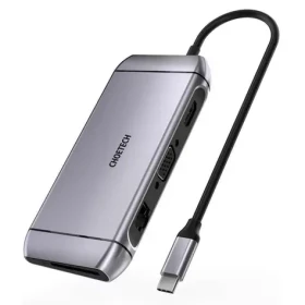 Choetech USB-C Hub 9v1 / USB hub / 3x USB 3.2 Gen 1 / HDMI 4K 30Hz / VGA Full HD 60Hz / čítačka SD / TF kariet