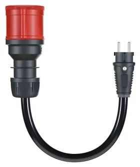 Go-e adaptérový kábel CH-04-02 čierny / Adaptérový kábel / CEE32 3f 32A na CEE7/7 zásuvku / pre Gemini flex 22kW / 30 cm (CH-04-02)
