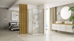 REA/S - Sprchová kabína Hugo 100x80 Gold Brush Dvere: 100 Stena: 80 KPL-K8415