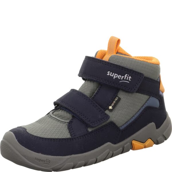 Detské celoročné členkové tenisky Superfit barefit TRACE GTX Green/Orange 1-006042-8010 - 34