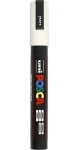 POSCA PC-5M biela / Popisovač / Akrylová farba na vodnej báze / Univerzálna - papier, textil, kov, sklo (PC-5M-white)