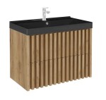 Kúpeľňová skrinka s umývadlom SAT Delano 80x46 cm dub mat DELANO80ZDUMB DELANO80ZDUMB