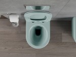 MEXEN - Rico Závesná WC misa Rimless vrátane sedátka s slow, Duroplast, svetlo zelená mat 30724048