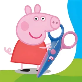 Staedtler Noris Junior 965 Peppa Pig modrá/ružová / Detské nožnice / 10 cm / od 2 rokov (965 40BKL1)