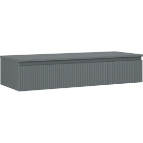 MEXEN/S - Rivel kúpeľňová skrinka pod umývadlo 120 cm s doskou, 1 šuplík, reliéf, grafit mat 91A20-12023-1-BFC66