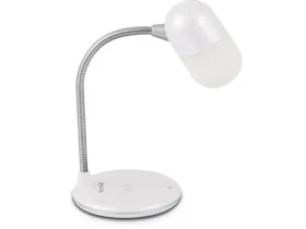 TechniSat VIOLA biela / Stolová LED lampa / bezdrôtové nabíjanie / stmievateľná / BT 5.0 / reproduktory 3W / 2800K - 8900K (T004F)