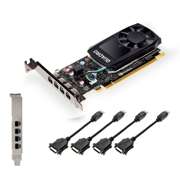 PNY grafická karta Nvidia Quadro P1000 4 GB GDDR5-RAM PCIe x16 PCIe 3.0 x16, DisplayPort, mini DisplayPort nízky profil; VCQP1000DVIV2-PB