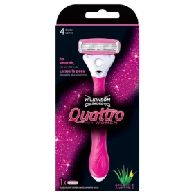 Wilkinson Quattro for Women Holiaci strojček + 1 náhradná hlavica (WDS003)