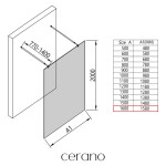 CERANO - Sprchová zástena Walk-in Onyx Duo Ľ/P - 8 mm - okrúhla vzpera - chróm, ryhované sklo - 160x200 CER-8050BD2259