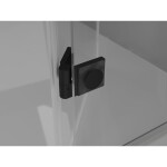 MEXEN/S - Lunar L sprchové dvere krídlové pravé 120, transparent, čierna 834L-120-000-70-00-P