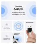 Mercusys MA20NB AC650 Nano / USB WiFi adaptér / Bluetooth 5.0 / 433 +200 Mbps / USB 2.0 (MA20NB)