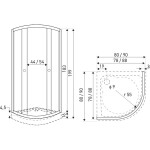 KERRA - Sprchovací kút s vaničkou Pixel 90 (biely) 5907548117489